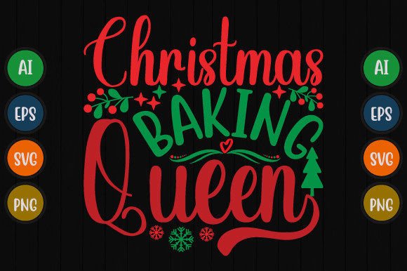 Christmas Baking Queen: A Festive Graphic for Your Brand