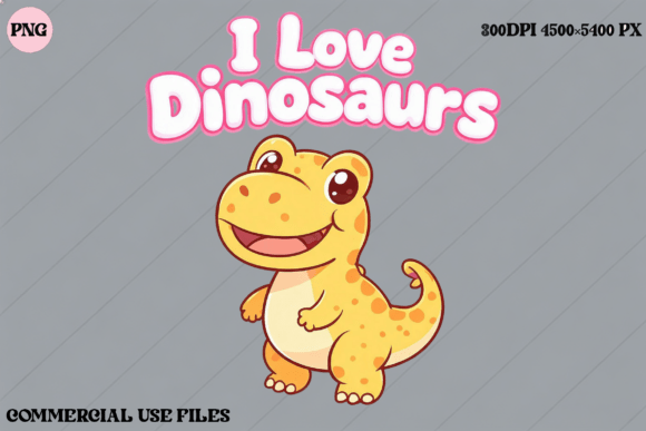 Cute Dinosaur I Love Dinosaurs Graphic: Unleashing Prehistoric Charm