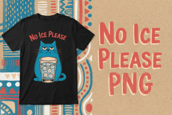 No Ice Please: A Graphic for Cat Lovers & Coffee Addicts