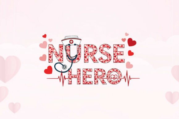 Nurse Hero Medical Appreciation Graphic: A Typeface for Gratitude