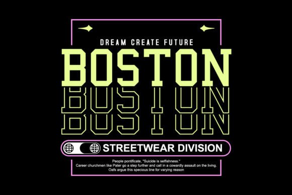 Streetwear Boston Graphic Design: Bold Urban Style