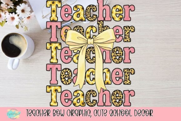 Teacher Bow Graphic: Cute School Decor for Creative Projects