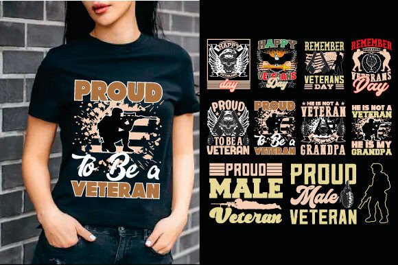 Unleash Your Creativity with a Veteran T-Shirt Design Bundle